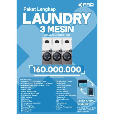 Paket Lengkap LAUNDRY 3 - LG + Speed Queen