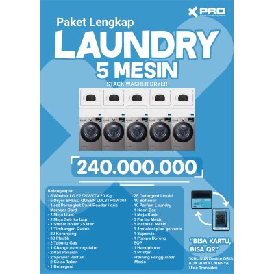 Paket Lengkap LAUNDRY 5 - LG + Speed Queen